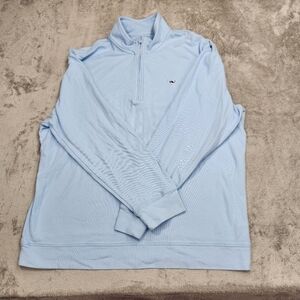 Vineyard Vines Men's 100% Cotton 1/4 Zip Pullover Sweater - Jake Blue - Size XXL
